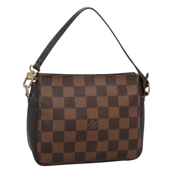 LOUIS VUITTON Damier Ebene Trousse Makeup Pouch N51982 LV Auth BD014 - Picture 1 of 16